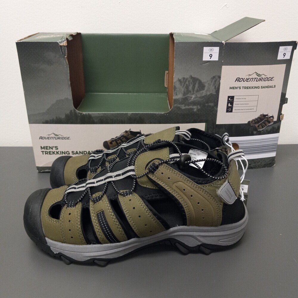 Adventuridge Men’s Size 9 Trekking Sport Water Shoe Hiking Trail Sandal Green